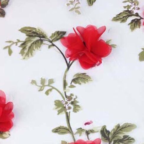 Tulle Fabric Roll 1 Yard Chiffon Flower Organza Lace Fabric for Backdrop Curtain Wedding Party Decoration Tulle Trim DIY Dress Costume in Saudi Arabia