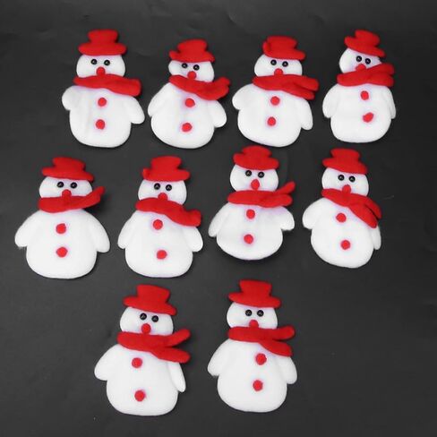 Christmas Clothes Patch,10Pcs Christmas Clothes Patches NonWoven Fabric Santa Claus Festival Decoration (Xmas Snowman) in Saudi Arabia