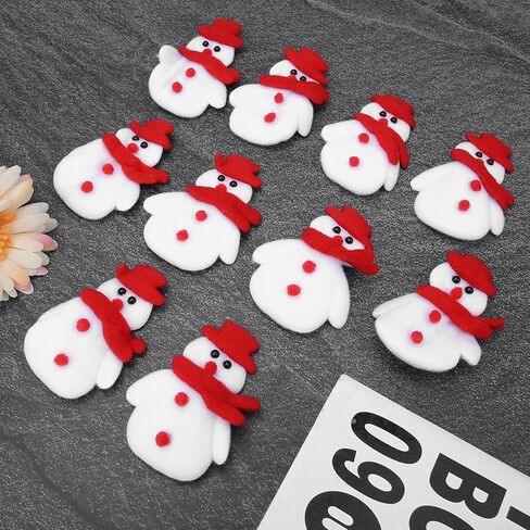 Christmas Clothes Patch,10Pcs Christmas Clothes Patches NonWoven Fabric Santa Claus Festival Decoration (Xmas Snowman) in Saudi Arabia