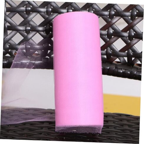 Polyester Tulle Spool Roll 25 Yard Wedding Table Decor Pink Tulle Ribbon for DIY Crafts in Saudi Arabia