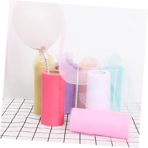 Polyester Tulle Spool Roll 25 Yard Wedding Table Decor Pink Tulle Ribbon for DIY Crafts in Saudi Arabia