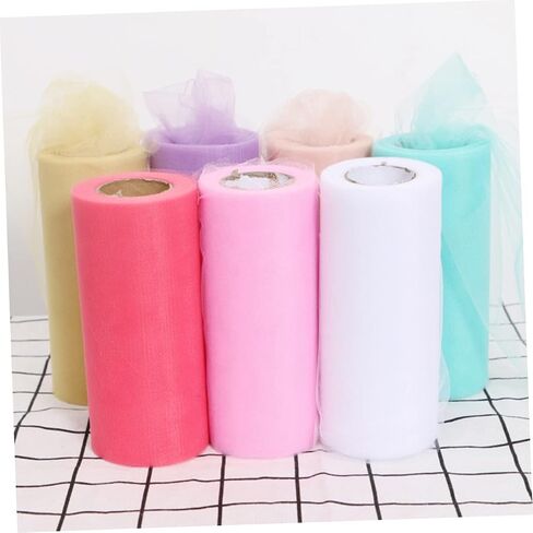 Polyester Tulle Spool Roll 25 Yard Wedding Table Decor Pink Tulle Ribbon for DIY Crafts in Saudi Arabia
