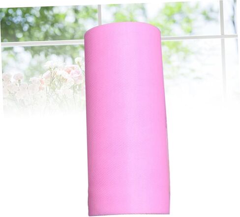 Polyester Tulle Spool Roll 25 Yard Wedding Table Decor Pink Tulle Ribbon for DIY Crafts in Saudi Arabia