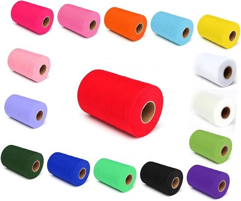 Polyester Tulle Spool Roll 25 Yard Wedding Table Decor Pink Tulle Ribbon for DIY Crafts in Saudi Arabia