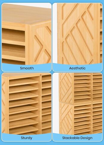 Bamboo Marker Organizer for Desk, Marker Storage Organizer for 140 Markers，Pens, Pencils and Art Brushes，Wooden marker holder for Home, Classroom and Office Decor,Bamboo in Saudi Arabia