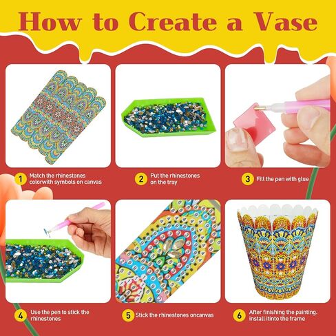 ILYUFO Diamond Art Kits for Adults, DIY Flowerpot Diamond Art, Diamond Painting Kit, Ideal Desktop Ornaments & Thoughtful Female Gifts (Wealth) in Saudi Arabia