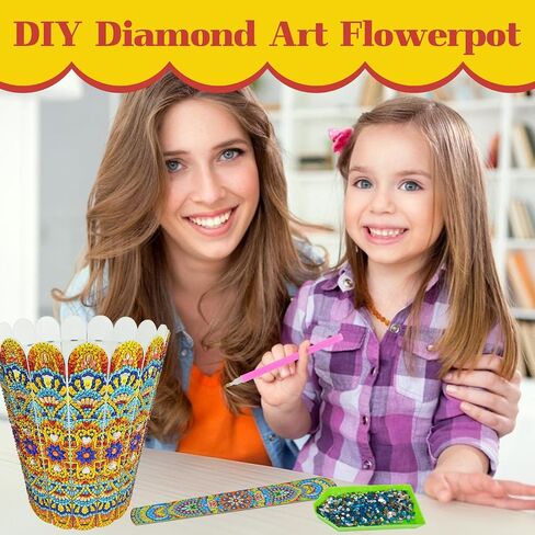 ILYUFO Diamond Art Kits for Adults, DIY Flowerpot Diamond Art, Diamond Painting Kit, Ideal Desktop Ornaments & Thoughtful Female Gifts (Wealth) in Saudi Arabia
