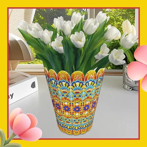 ILYUFO Diamond Art Kits for Adults, DIY Flowerpot Diamond Art, Diamond Painting Kit, Ideal Desktop Ornaments & Thoughtful Female Gifts (Wealth) in Saudi Arabia
