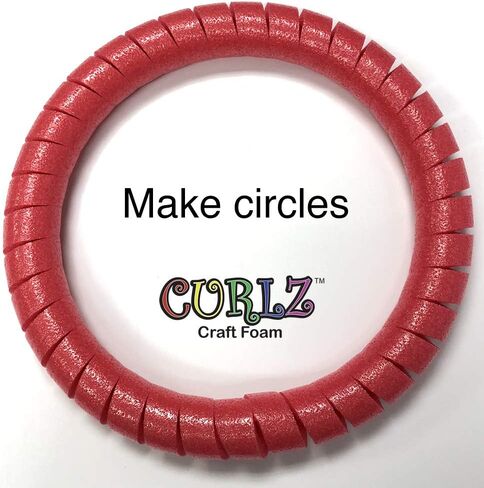 4 Pack Curlz Craft Foam for Crafts and Projects - 50 inch pre-Cut Spiral in Saudi Arabia