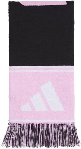 adidas Messi Scarf - Show Off Your Messi Fandom with a Soft Knit Scarf, Inter Miami Colors, Black/Pink/White, One Size in Saudi Arabia