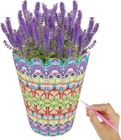 ILYUFO Diamond Art Kits for Adults, DIY Flowerpot Diamond Art, Diamond Painting Kit, Ideal Desktop Ornaments & Thoughtful Female Gifts (Wealth) in Saudi Arabia