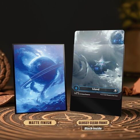 أكمام بطاقة MTG - Island - Planet Basic Lands Series - Ultra Clear Front & Matte Finish Back ، 100 Count Standard Size Matte Art in Kuwait