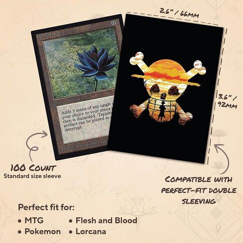 Paramint Tardis في Scole MTG Card Sleeves - 100 Count Size Size Sister TCG - متوافق مع Magic the Gathering ، Lorcana - Double Sleeving - Artical Art Design in Kuwait