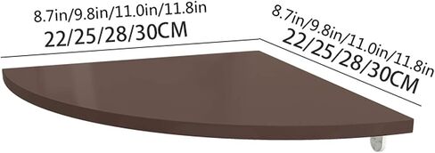 standing bookcase Set of 2 Corner Wall Shelves Bookshelves PVC Floating Corner Shelf Wall-Mounted Storage Rack for Bathroom, Bedroom, Living Room, Kitchen, Office and More, Brown Desktop book stand(30 in Saudi Arabia