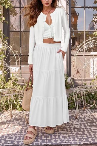 Newshows Cropped Cardigan Sweaters for Women 2023 Crew Neck Button Down Open Front Knit Bolero Shrugs in Kuwait