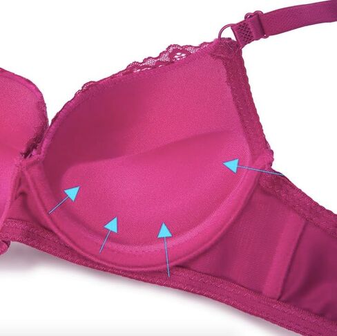6 Piecec Full Cup/Demi Wired Gentle Pushup Push Up Bra B/C 34C in Saudi Arabia