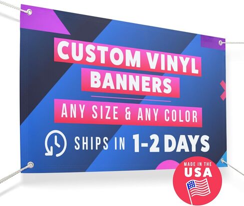 Personalized Vinyl Banner – Vinyl Printed Customizable Banner for Indoor and Outdoor Use (3'x10') in Saudi Arabia