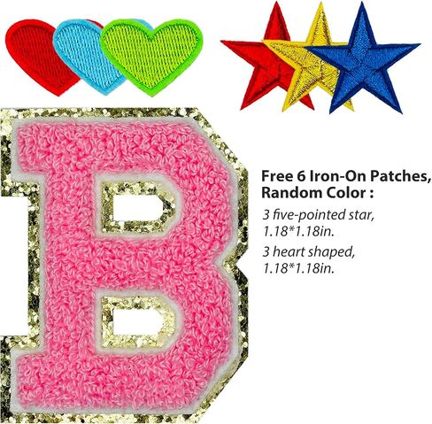 Jongdari 26pcs الحديد على رسائل للملابس ، اسكواش اللمعان تشنيل تصحيح أبجدية الخياطة مع المادة اللاصقة - الأخضر A -Z in Kuwait