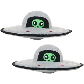 TUFFY - World's Tuffest Soft Dog Toy - Alien- UFO - Squeaker- Multiple Layers. Made Durable, Strong & Tough. Interactive Play (Tug, Toss & Fetch). Machine Washable & Floats. (Regular)