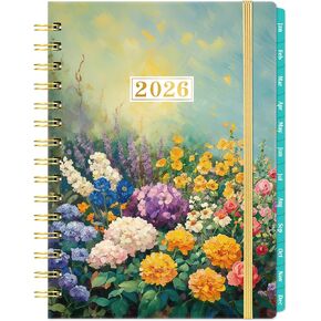 2026 Planner - Planner 2026, January - December 2026 Planner Weekly & Monthly 6.4'' x 8.5'', with Elastic Closure, Inner Pocket