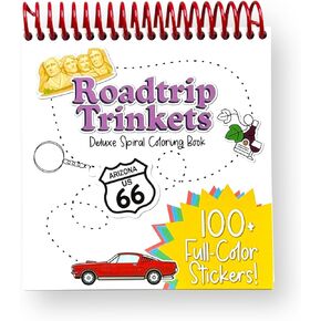 A Brighter Year Roadtrip Trinkets Deluxe Spiral Coloring and Sticker Book