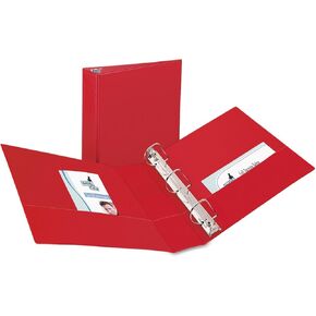 Durable Non-View Binder with DuraHinge and Slant Rings, 3 Rings, 2" Capacity, 11 x 8.5, Red