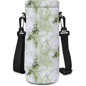 حامل حقيبة لزجاجة المياه - 500 مل 750 مل 1000 مل من النيوبرين غطاء مبرد لزجاجة المياه مع حزام كتف قابل للتعديل للرجال والنساء والسفر والتخييم والمشي لمسافات طويلة والجري in Kuwait