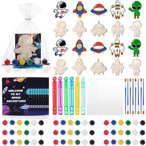Vynium 24pcs سباق سيارة الطلاء الخشبي- من السهل طلاء المركبات DIY ، مجموعة حرفة خشبية غير مكتملة ، حفلات طلاء للسيارات سباق العيد ، مجموعة هدية فنية إبداعية في الهواء الطلق