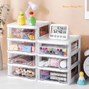 منظم تخزين أعلى من 4 درج ، ومنظمي درج Desk من البلاستيك لـ Makep Vanity Polish Stationery Art Craft Supplies ومنظمة صغيرة