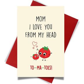 Cheerin Funny Birthday Card for Mom – Mother Bday Cards with Envelope– Appreciation Card for Grandma, or Mother Figure from Daugter or Son
