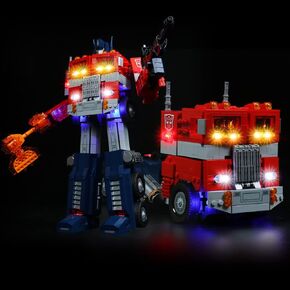 VONADO LED Light Kit Compatible with Optimus Prime 10302, DIY Lighting for Transformers Figure Set (NO Model), Creative Decor Lights (ONLY Lights)