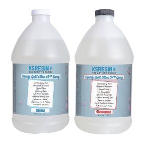 KSRESIN Liquidy Split Ultra UV Fast Drying Tumbler Epoxy Resin | 32 Ounce Kit (Combined) | Made in The USA, Clear