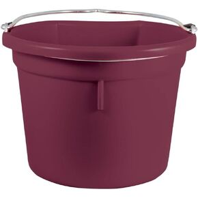 Platinum Flatback 20 Quart Bucket | Thick-Walled Design | 20 Quart Capacity | Cold Weather Resistant | Reinforced Handle | Patented Mane and Tail Saver