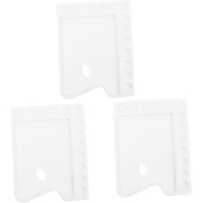 jojofuny 3Pcs Plastic Paint Pallets with Durable DIY Art Painting Board for Watercolor and Pigment Mixing Capacity Trays for Storage and Mixing