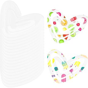 20 Pack Sublimation Paper Clips 3.1 x 2.7 inch Acrylic Heart Shape Blank Paperclip Mockup Sublimation Jumbo Paper Clips for Heat Transfer DIY Office Classroom Supplies