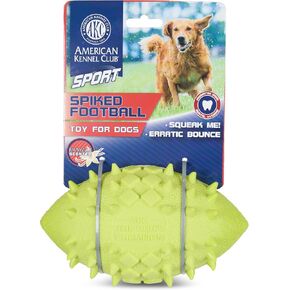 AMERICAN KENNEL CLUB AKC Sport TPR Toys for Aggressive Chewers – Durable Rope Frisbee, Foam Ring & Spiked Football – Vanilla Scented, Great for Heavy Chewers