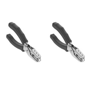 DOITOOL Single Hole Punch: 2 Pcs Hand Hole Puncher Craft Paper Puncher with Grip Handle for Crafts, Tags, and Tickets, Punch Accuracy,