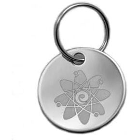 EMF Harmony Wellness Support Tag for Pets – Stainless Steel Pet Collar Pendant (1 Inch)