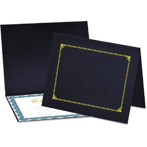 Universal Certificate/Document Cover, 8.5 x 11; 8 x 10; A4, Navy, 6/Pack