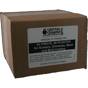 Ultracal 30 Plaster for Mold Casting, Scenery, Dioramas, and Dentistry 5 lb Pack Resealable Bag Great for Model Making & Gaming by Capital Ceramics