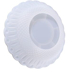 EXCEART DIY Silicone Fruit Plate Mold 11.33 Inch Epoxy Resin Mold for Unique Storage Tray Food Tray Snack Dish White Durable and Safe for Home Decor and Crafts