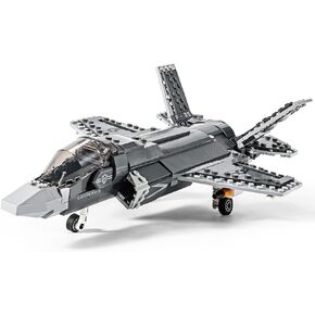 SEMKY Military Series F-35 Lightning II Fighter Jet Air Force Building Block Set (646 Pieces) -Building and Military Toys Gifts for Kid and Adult