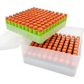 WALWAL Foam Dart Bullet Storage Box, Easy to organize, Portable Storage Box, Compatible with Nerf Elite and Short Dart(1 Box, 2 Tray)