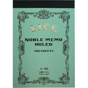Life Noble Memo B7 Horizontal Ruled N42 White