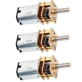 DC 12V 150RPM N20 Mini Reduction Gear Reduction Motor,GA12-N20 Mini Metal Gear Box Gear Motor 3mm Axis Robot Wheels DIY RC Toys - (3 Pcs)