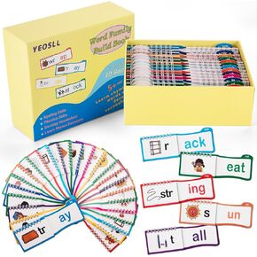 Word Family Build Books,Spell Read and Rhyme Flip Books,Letter Sounds Flash Cards,Sight Word Flash Cards,Learn to Read Phonics Cards,ABC Vocabulary Cards,Preschool Learning Activities