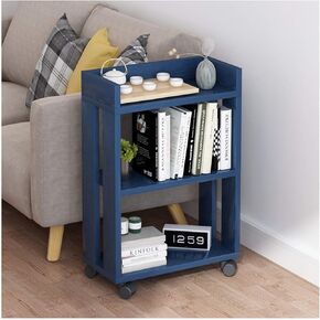 standing bookcase Mordern Wood Bookshelf Bookcases Furniture Rolling Shelf Storage Rack Shelf for Bedroom, Living Room, Multi-Functional Shelf Units for Collection, Storage Organizer ，3 Tier Desktop b
