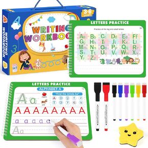 Preschool Learning Activities, Toddler Tracing Books Ages 2-4, Kindergarten Workbooks for Handwriting Practice, Homeschool Supplies and Toddler Travel Essential Educational Toys