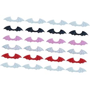 20pcs Halloween Bat Wing Fabric Accessories for Hair Shoes Clothes Unique Crafting Decor for Spooky Parties and Celebrations