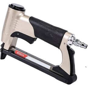 Oil-Free Pneumatic Staple Gun MT8016 Pneumatic Upholstery Stapler 21 Gauge 1/4" to 5/8" Length Fine Wire Pneumatic Stapler